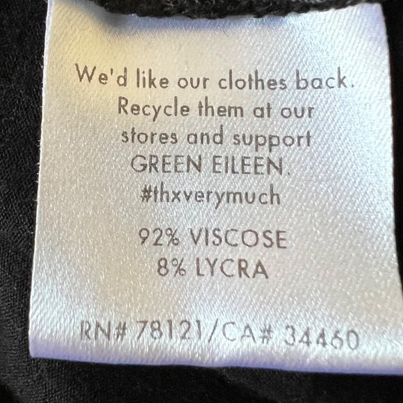 Eileen Fisher Black Pleated Pull On Skirt Stretch Jersey Knit size Small - Picture 11 of 12